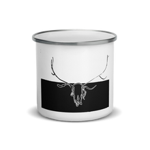 Load image into Gallery viewer, -coffee mug enamel elk skull