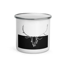 Load image into Gallery viewer, -coffee mug enamel elk skull