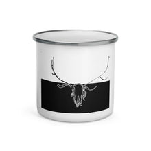 Load image into Gallery viewer, -coffee mug enamel elk skull
